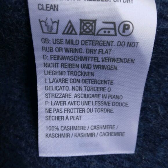 Isaac Mizrahi Live! Cashmere Peplum Sweater Babydoll Vneck Blue Women's XS - Picture 9 of 15